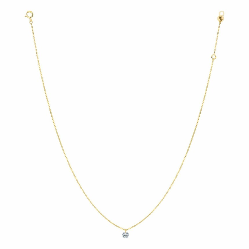 LA BRUNE & LA BLONDE 360° necklace, yellow gold and 0.50ct diamond