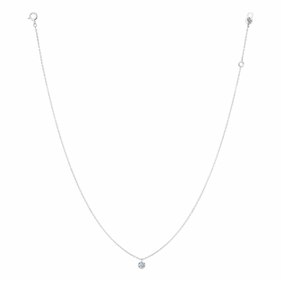 Collier La Brune & La Blonde 360° en or blanc et diamant de 0.07ct