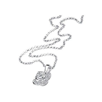 Pendentif Mauboussin Chance of Love n°4 en or blanc et diamants