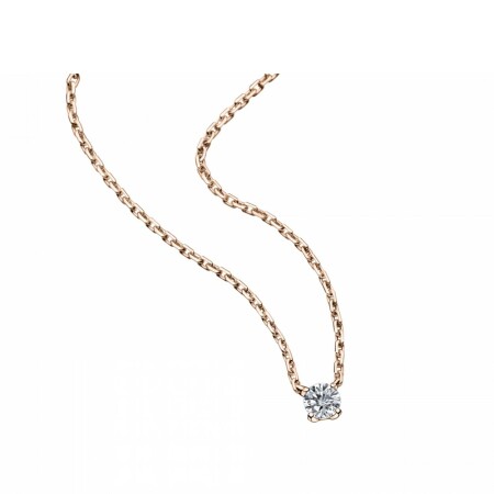 Pendentif Mauboussin Mon Premier Pas d'Amour en or rose et diamant