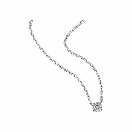 Pendentif Mauboussin Mon Premier Pas d'Amour en or blanc et diamant