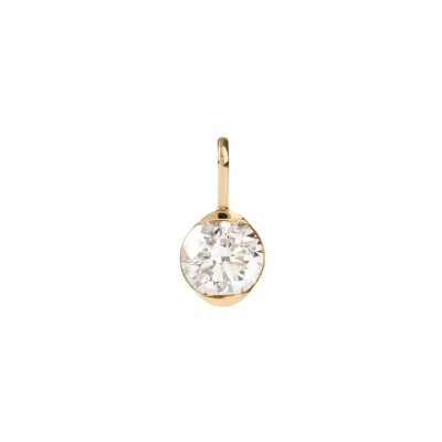 Pendentif PDPaola Fine Essentials en or jaune et diamant de synthèse