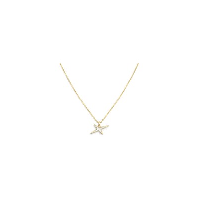 Pendentif Mauboussin L'Étoile Arlequin en or jaune et laque