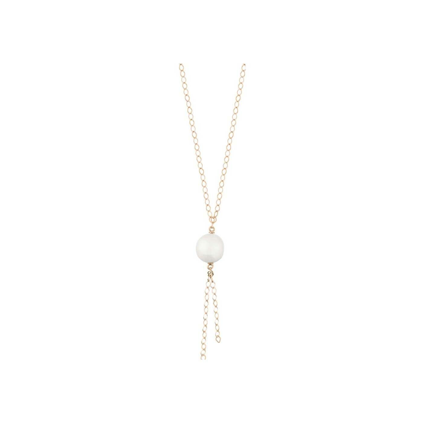 Collier GINETTE NY COCKTAIL en or rose et perle