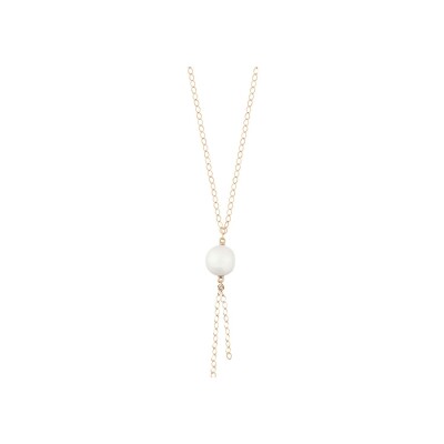 Collier GINETTE NY COCKTAIL en or rose et perle