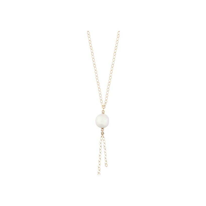 GINETTE NY COCKTAIL necklace, rose gold and pearl