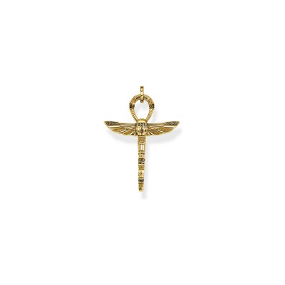 Pendentif Thomas Sabo en argent, plaqué or et oxyde de zirconium