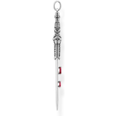 Pendentif Thomas Sabo en argent, oxyde de zirconium et rubis synthétique