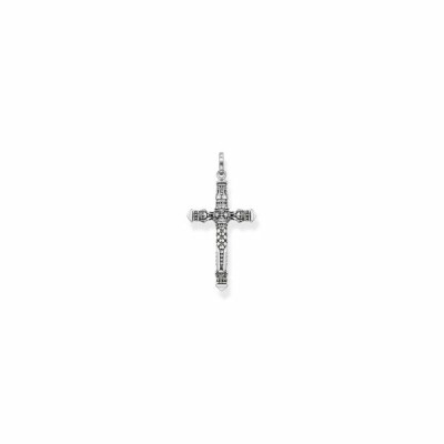 Pendentif Thomas Sabo Rebel At Heart croix rivets et tête de mort en argent