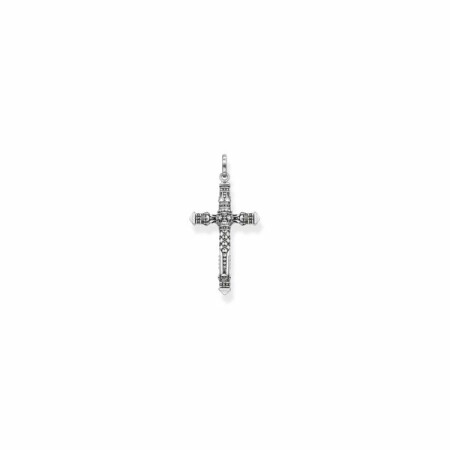 Pendentif Thomas Sabo Rebel At Heart croix rivets et tête de mort en argent