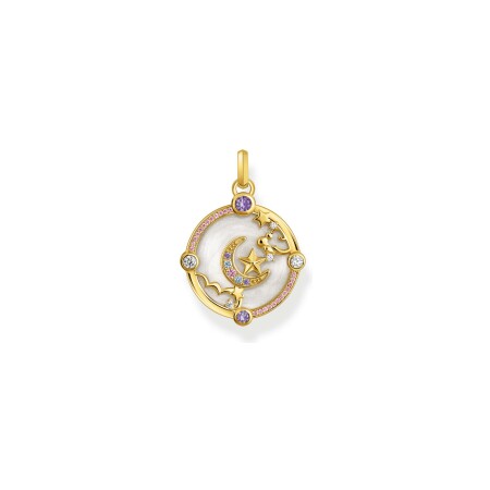 Pendentif Thomas Sabo Glam & Soul en argent plaqué or jaune, email et oxydes de zirconium