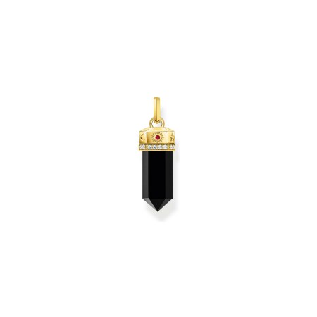 Pendentif Thomas Sabo Glam & Soul en argent plaqué or jaune et onyx