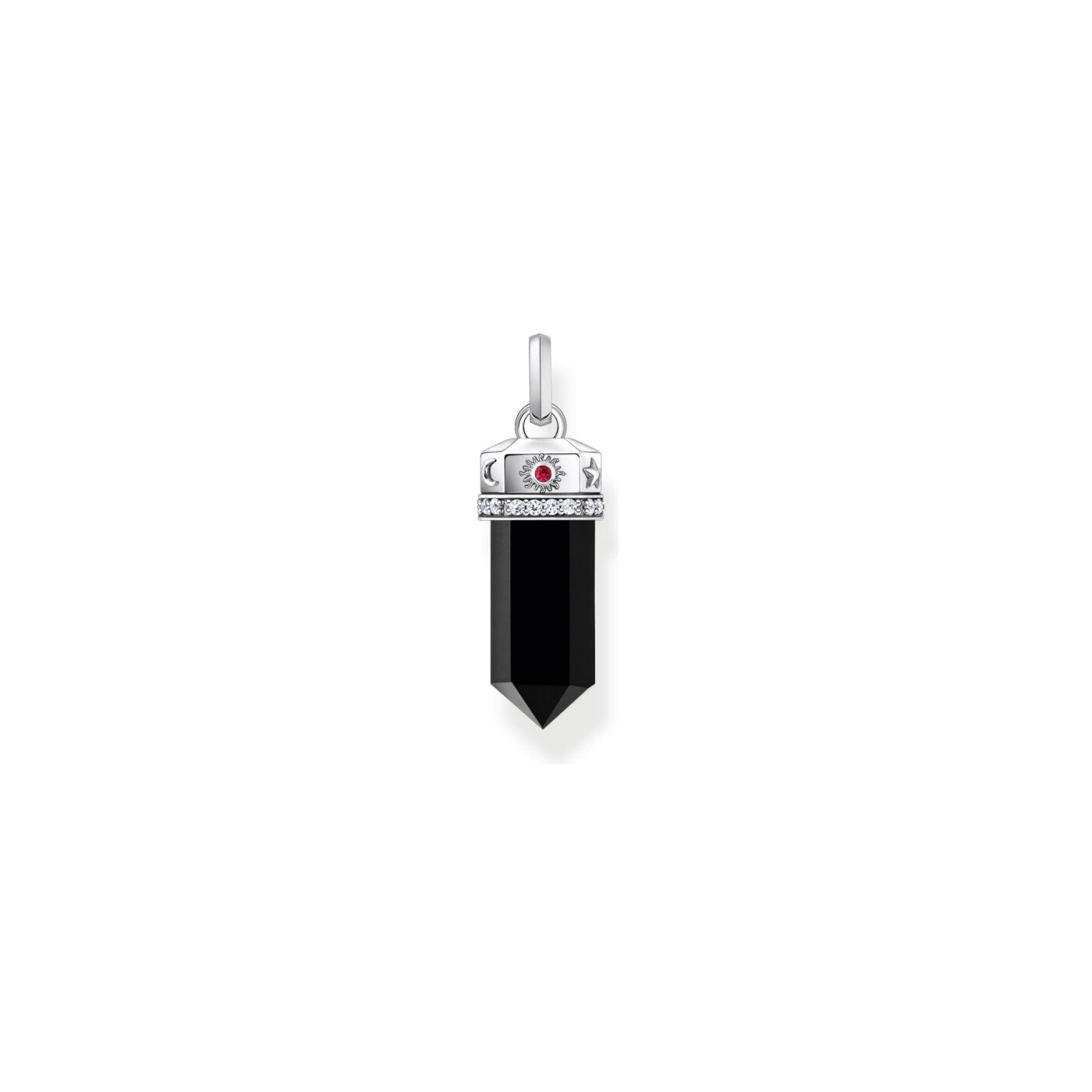 Pendentif Thomas Sabo Glam & Soul en argent, onyx et oxydes de zirconium