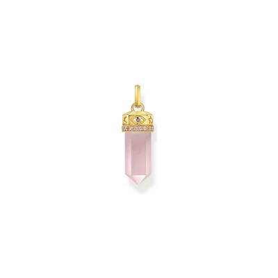 Pendentif Thomas Sabo Glam & Soul en argent plaqué or jaune, oxydes de zirconium, corindon et pierres synthétiques