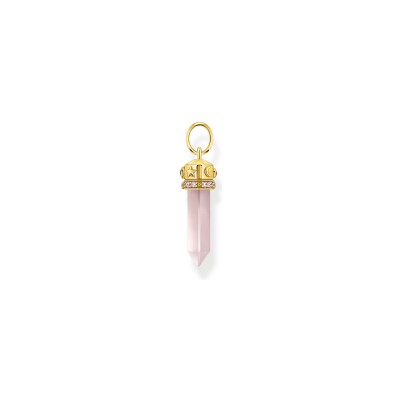Pendentif Thomas Sabo Glam & Soul en argent plaqué or jaune, oxydes de zirconium, corindon et pierres synthétiques
