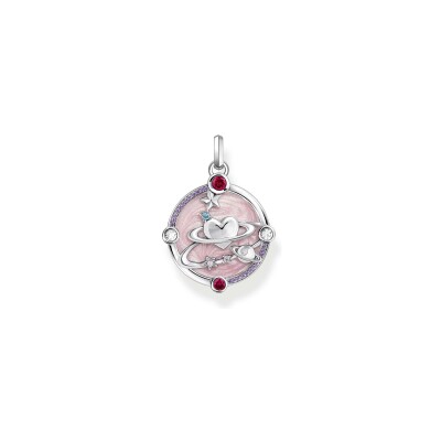 Pendentif Thomas Sabo Glam & Soul en argent, email, oxydes de zirconium, corindon et pierres synthétiques