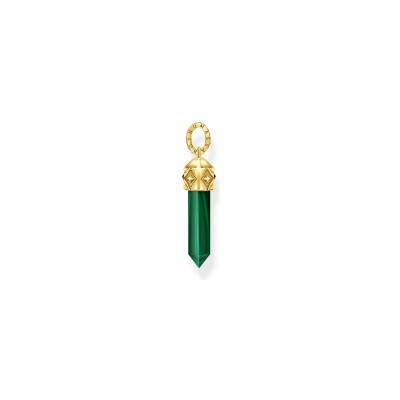 Pendentif Thomas Sabo Rebel at Heart en argent plaqué or jaune, oxydes de zirconium et pierres synthétiques