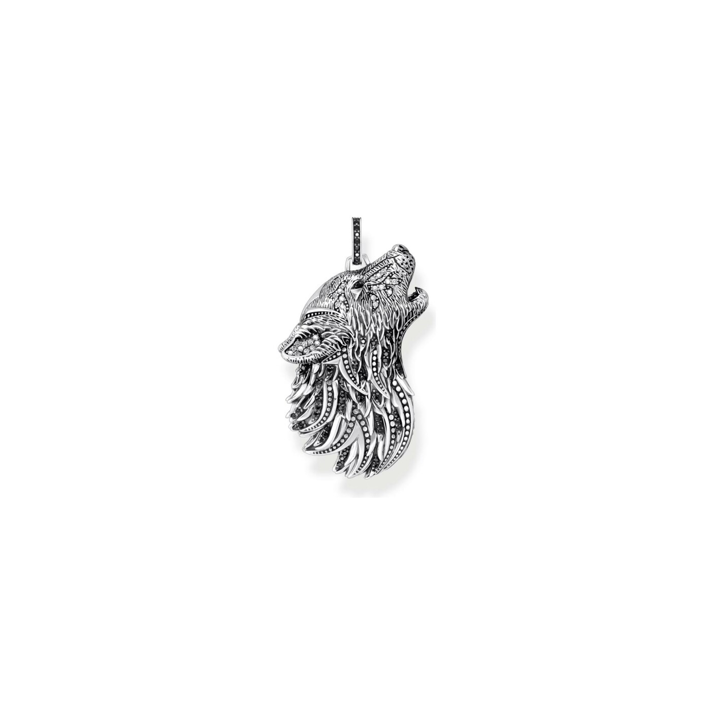 Pendentif Thomas Sabo Rebel at Heart en argent, oxydes de zirconium et pierres synthétiques