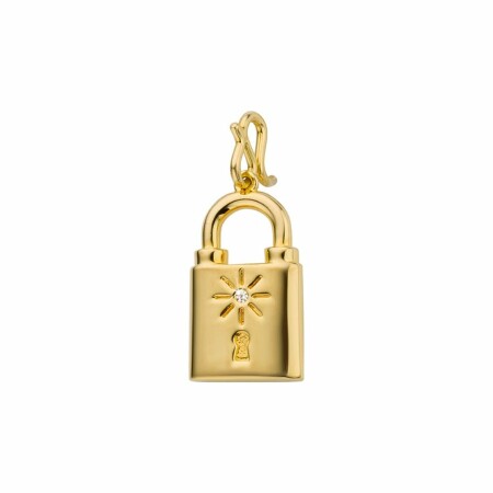 Pendentif Mya Bay Piece of sunshine Cadenas en laiton