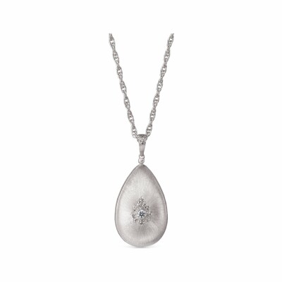 Pendentif Buccellati Macri Classica en or blanc et diamants