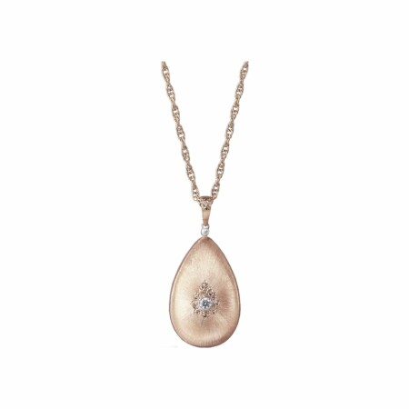 Pendentif Buccellati Macri Classica en or rose, or blanc et diamant