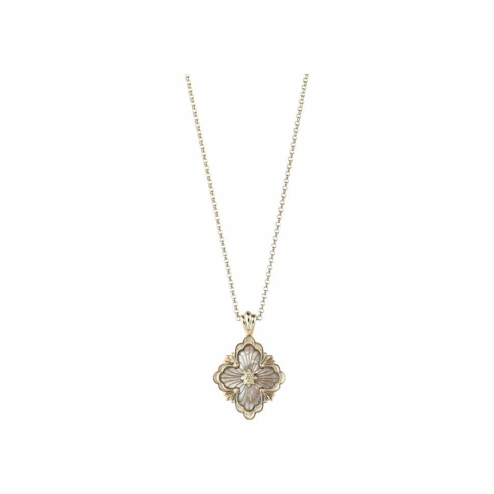 Buccellati Opera Tulle pendant, yellow gold and mother-of-pearl