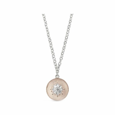 Pendentif Buccellati Macri Classica en or rose, or blanc et diamants