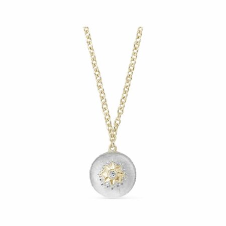 Buccellati Macri Classica pendant, white gold, yellow gold and diamonds