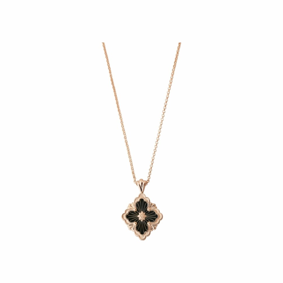 Buccellati Opera Tulle pendant, rose gold and onyx