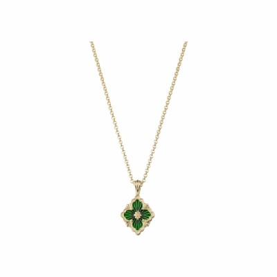 Pendentif Buccellati Opera Tulle en or jaune et émail vert