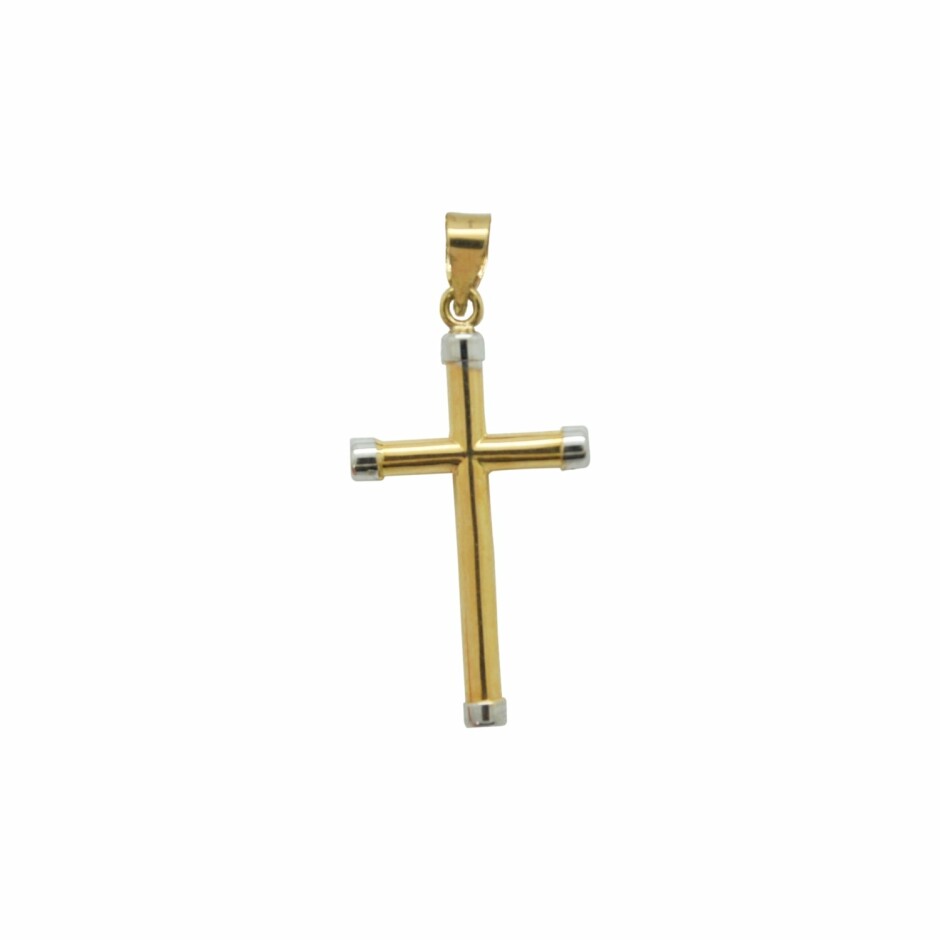 Pendentif religieux croix en or jaune