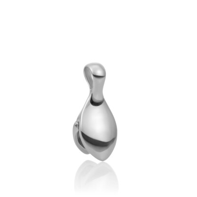 Pendentif Sparkling LEAF en argent rhodié