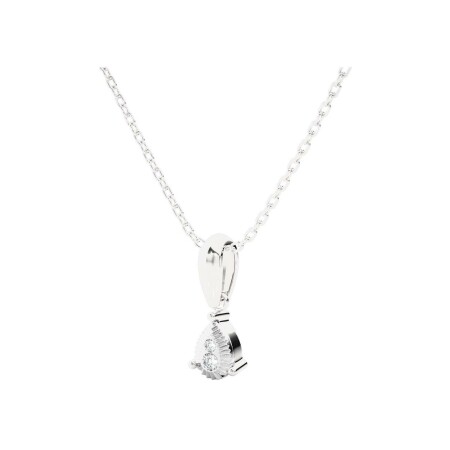 Pendentif en or blanc et diamants 0,015ct