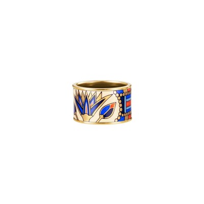 Bague Diva FREYWILLE Pharaoh Egypt en email et plaqué or