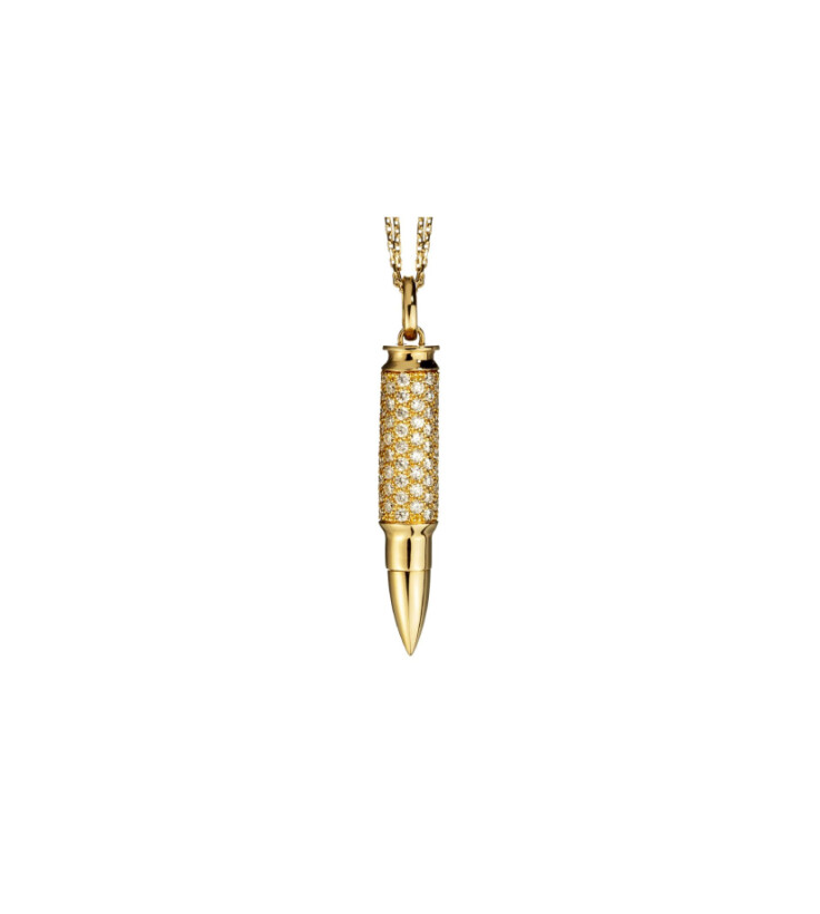 Akillis Fatal Attraction pendant in yellow gold and diamonds