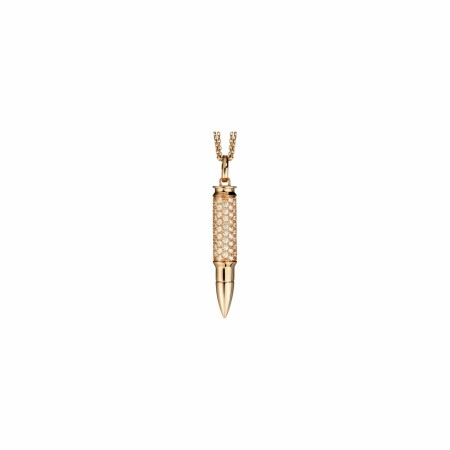 Akillis Fatal Attraction pendant with chain, rose gold, diamond pave