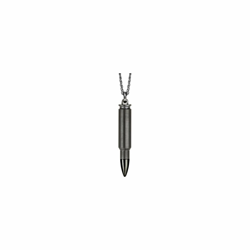Akillis Fatal Attraction pendant with chain, titanium, black DLC