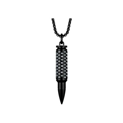 Collier Akillis Fatal Attraction en titane noir, or noir et diamants noirs