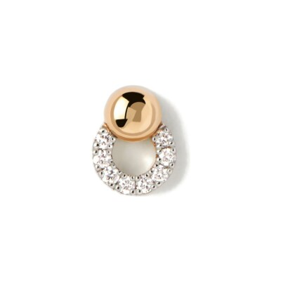 Mono boucle d'oreille PDPaola Fine Essentials en or jaune et diamant de synthèse