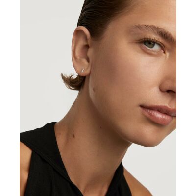 Mono boucle d'oreille PDPaola Fine Essentials en or jaune et diamant de synthèse