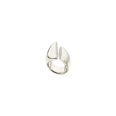 Boucles d'oreilles Vhernier Eclisse Medio en or blanc et diamants