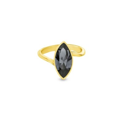 Bague Spark Thalia en argent plaqué or jaune et cristaux