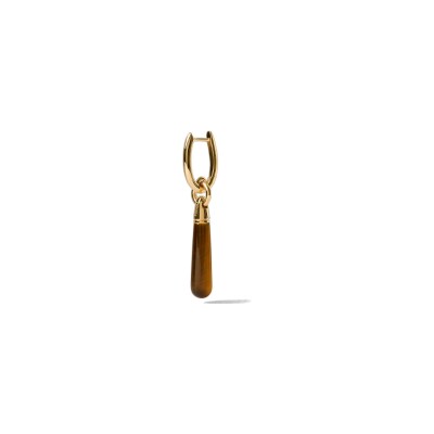 Mono boucle d'oreille PDPaola Icons en laiton et quartz
