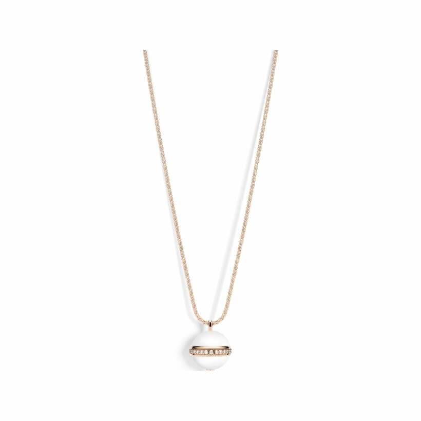 Piaget Posession long necklace, rose gold, chalcedony and diamonds
