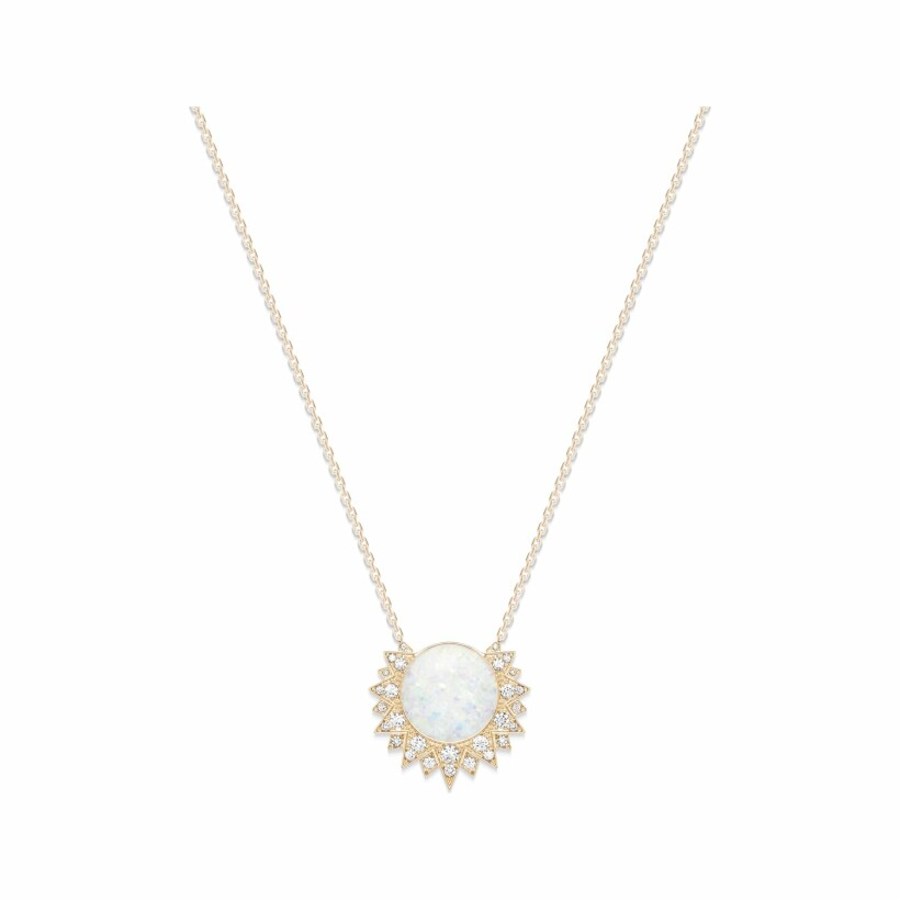 Piaget Sunlight pendant, rose gold, white opal and diamonds