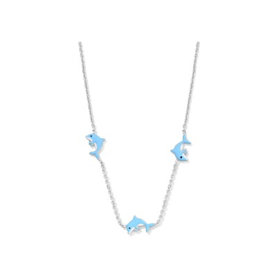 Collier en argent motif dauphin