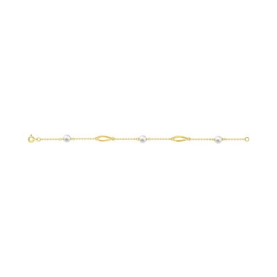 Bracelet en plaqué or et perle d'imitation