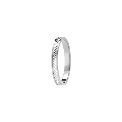 Alliance en or blanc et platine, 2.5mm