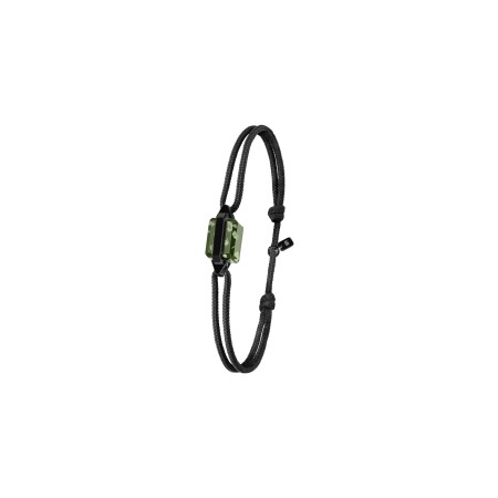 Bracelet Baurocher Limite Blacksteel en acier, carbone et porphyre Vert de Grèce