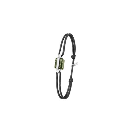 Bracelet Baurocher Limite en or blanc et porphyre Vert de Grèce